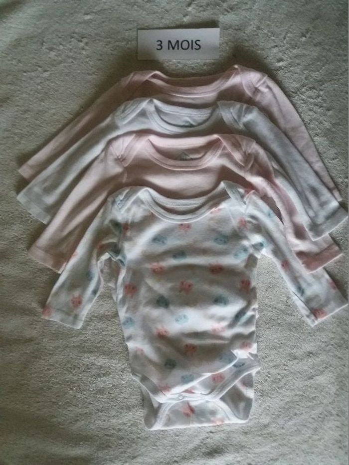 Lot de 4 body manches longues