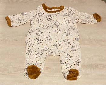 Pyjama velours 1 mois  x2