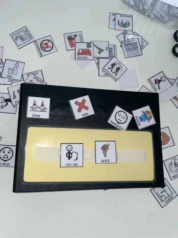 Mini Classeur de communication avec  +80 pictogrammes.