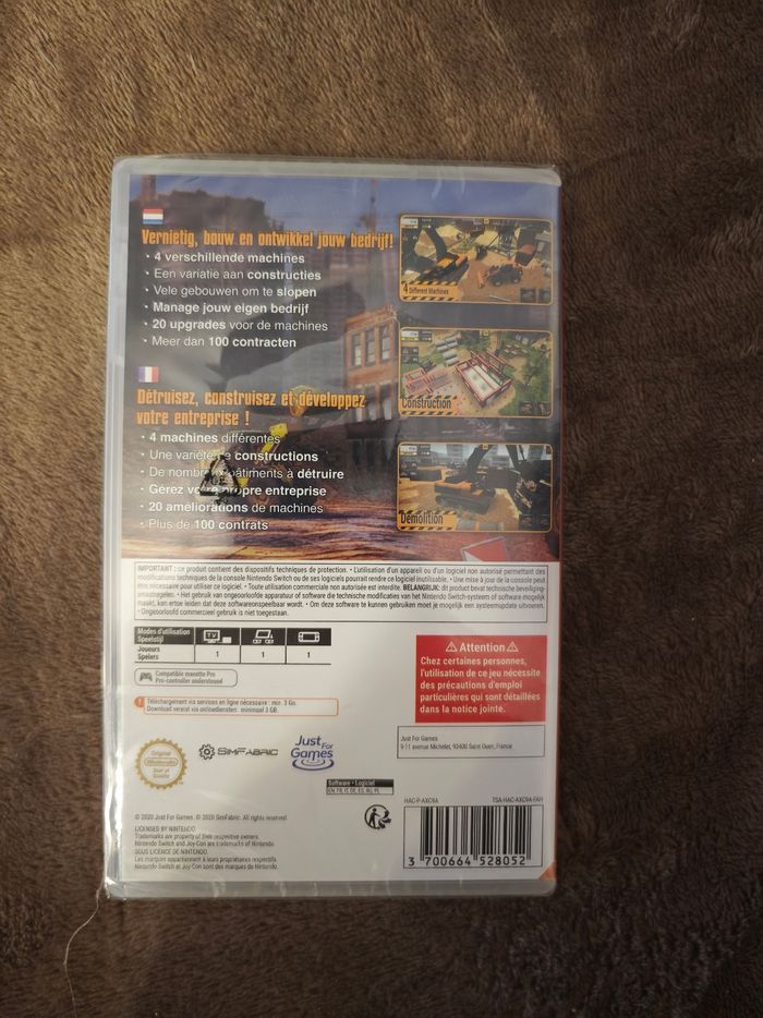 Jeux Nintendo switch fait ton chantier construction tracteur bâtiment Masson - photo numéro 2