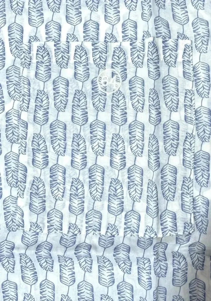 64 Pays Basque chemise bleue légère taille M à motifs bleue et blanche - photo numéro 6