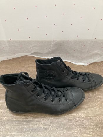 Converse noire cuir taille 8
