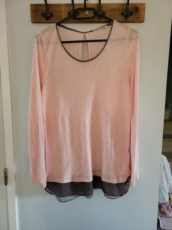 Camaïeu t-shirt pull léger rose taile 40 L