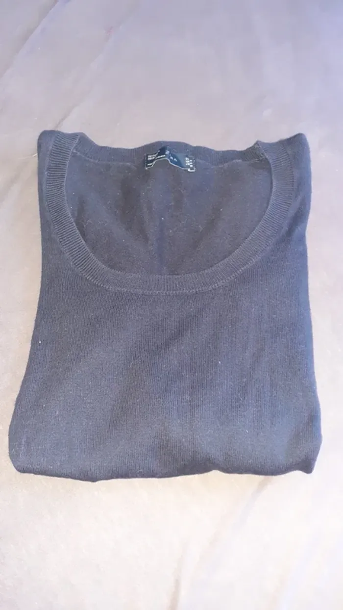 Pull manche longue marine