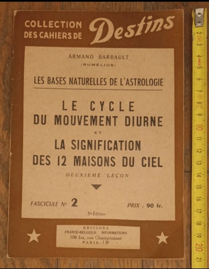 Rare fascicule d'astrologie de 1952 d'Armand Barbault vintage