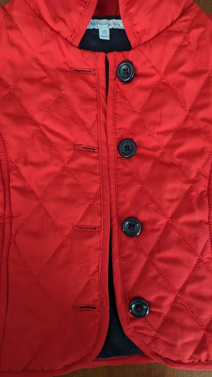 Manteau/Veste de Mi-saison rouge et Marine 18 Mois - photo numéro 7