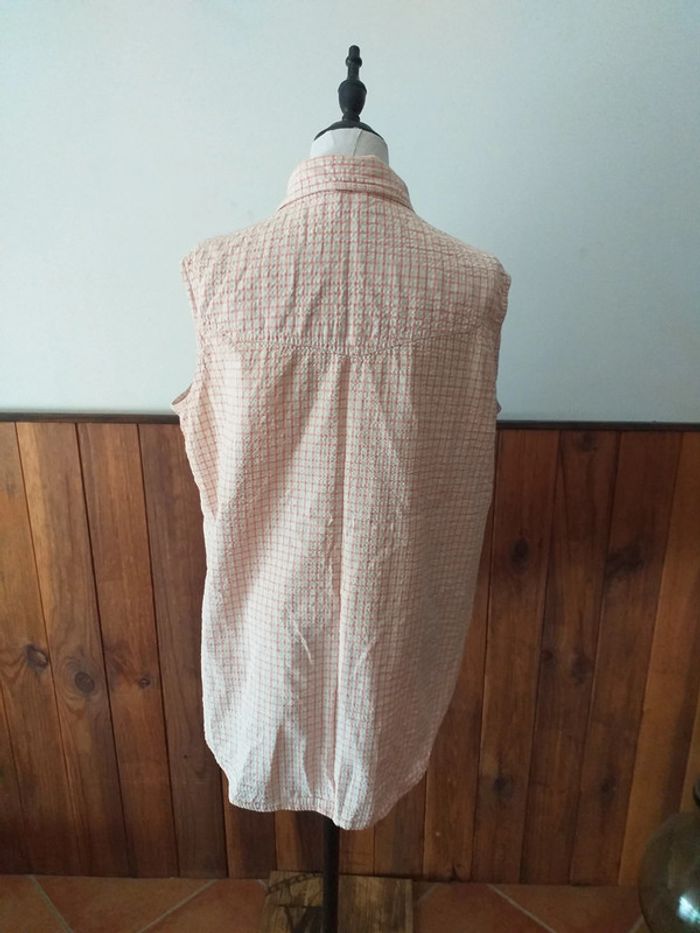 Chemise sans manches à carreaux - photo numéro 2