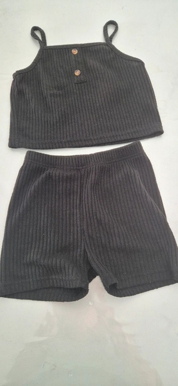 Ensemble short et top noir