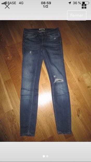 Jeans bleu skinny zara 34