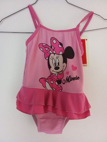 Maillot de bain fille Disney rose Minnie 18 mois