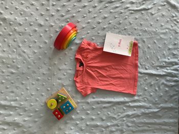 teeshirt manches courtes rose noeud en tulle 9 mois kiabi