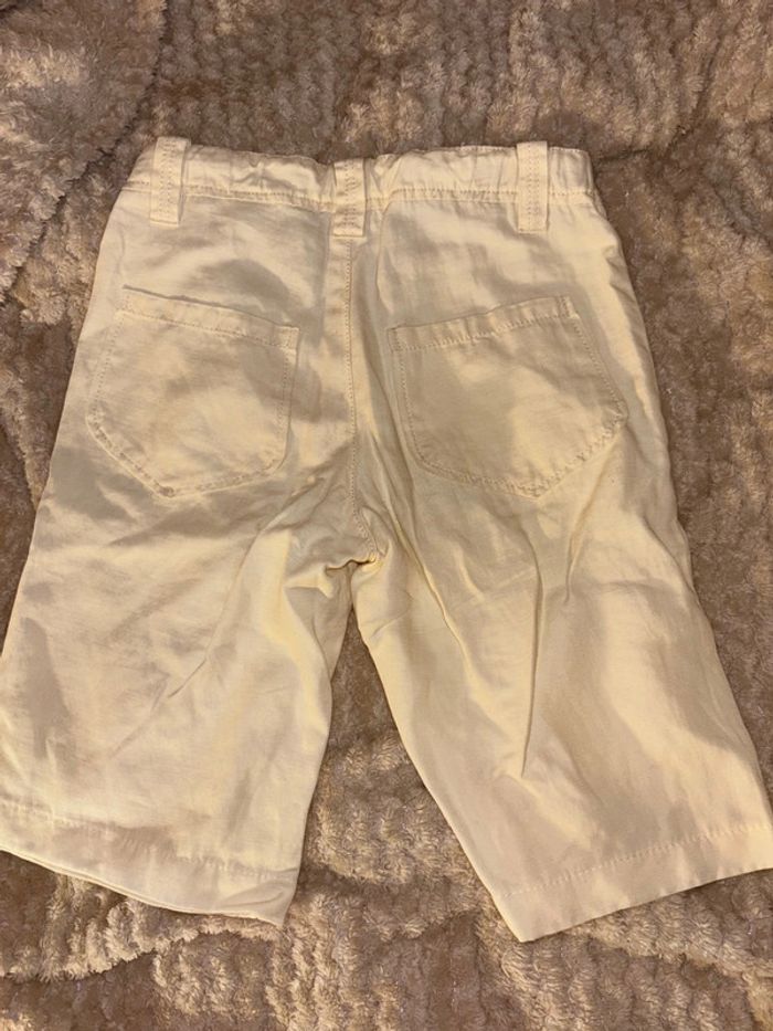 Short IKKS beige coton/lin – Taille 8 ans - photo numéro 6
