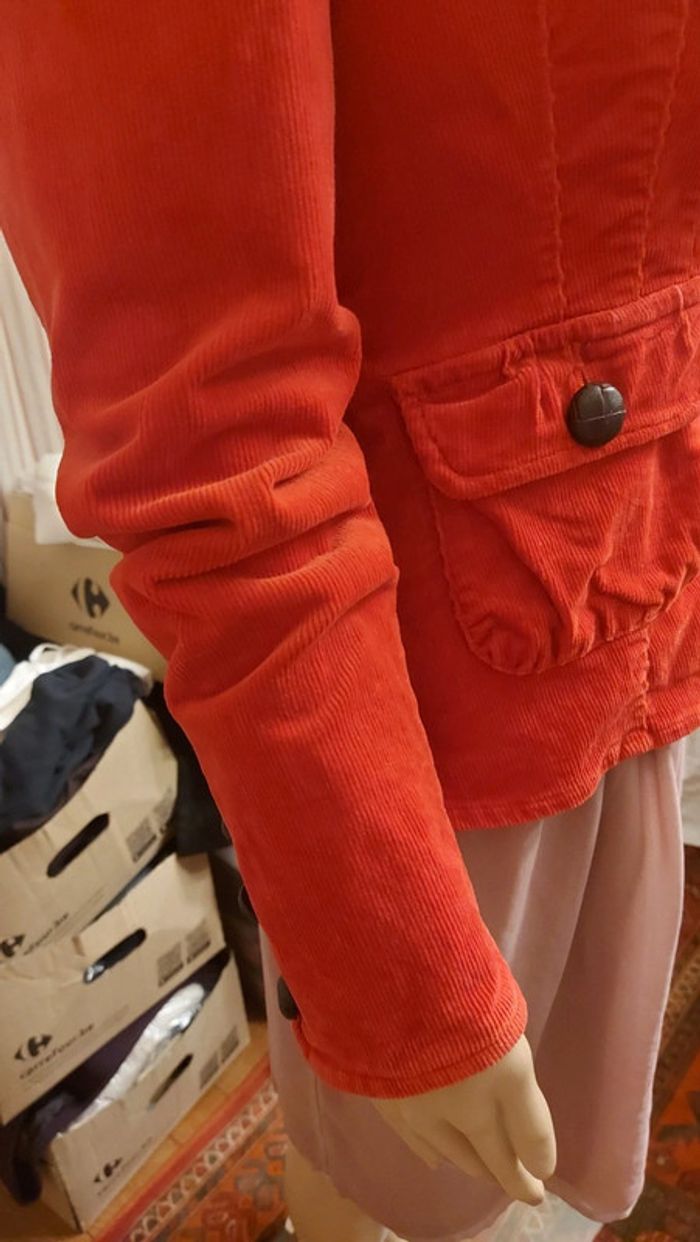 Veste rouge velour Essentiel Antwerp taille 40 - photo numéro 12