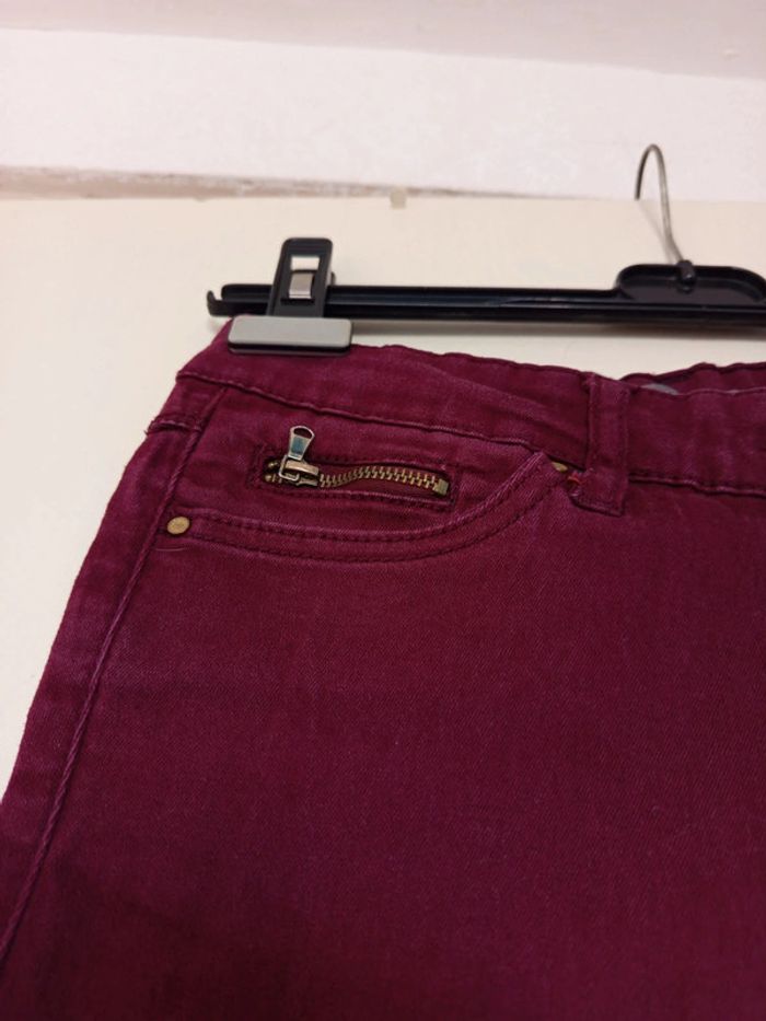 Jean Bordeaux en taille S de la marque ici et maintenant - photo numéro 6