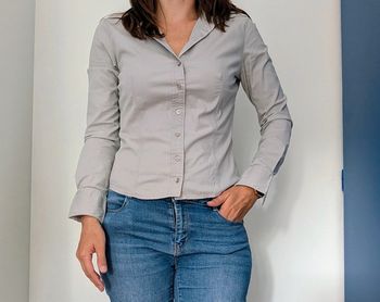 Chemisier gris Camaïeu