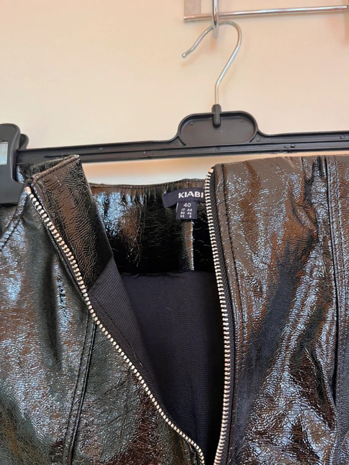 Jupe en cuir Kiabi noir taille 40 - photo numéro 5