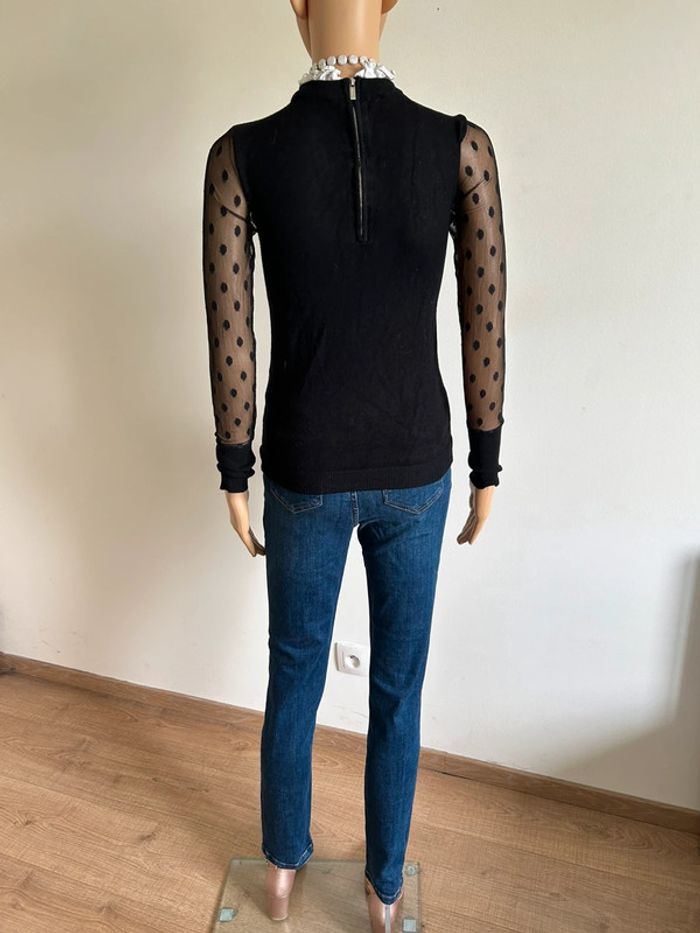 Pull noir et blanc Morgan taille XS bon état - photo numéro 9