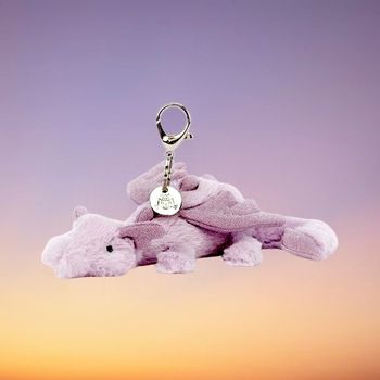 Peluche jellycat dragon rose violet