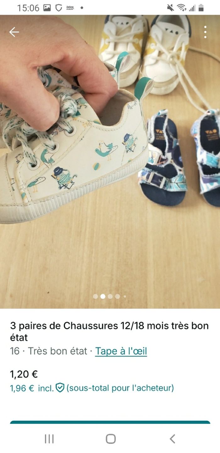 Lot 12 /18 mois chaussures très bon état - photo numéro 3