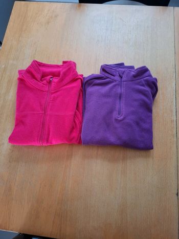 Lot polaires violet et fuschia