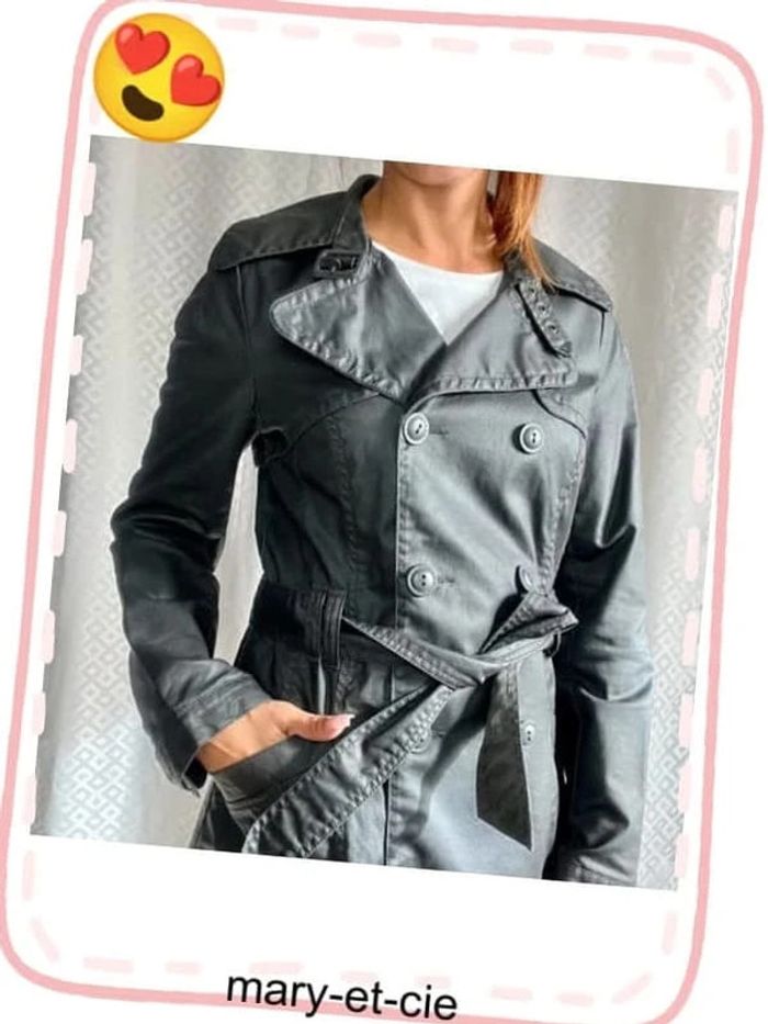 Trench coat only taille M - 100 % coton - photo numéro 3