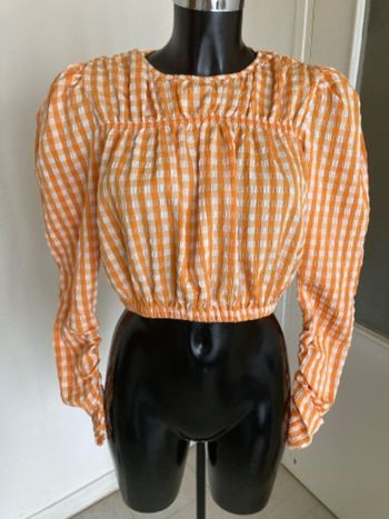 Top court à carreaux Zara taille 38/M