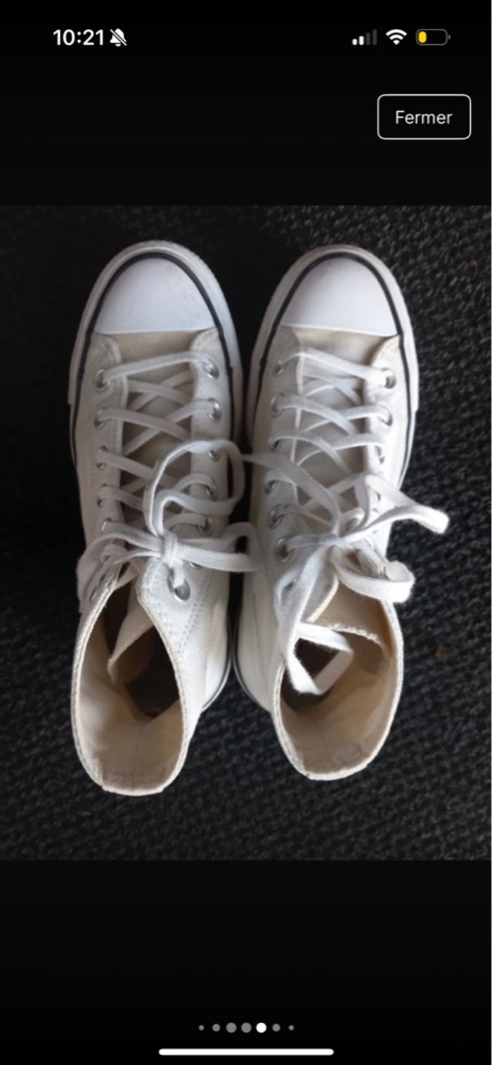 converses blanches plateforme femme - photo numéro 3