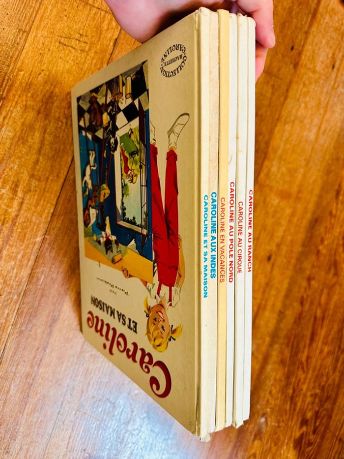 Lot de 6 Caroline grands albums Hachette Pierre Probst titre rouge bleu livres bd - photo numéro 5