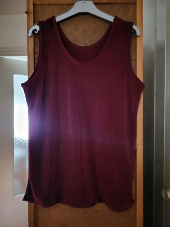 debardeur effet velours en polyester t 42 NEUF NON PORTE