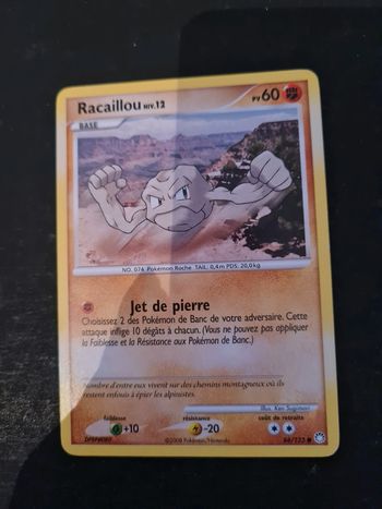 Carte pokémon Racaillou 84/123