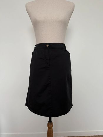 Jupe Saia rock Skirt falda Gonna Rok noir enduit robe vestido coton jean femme woman donna mujer