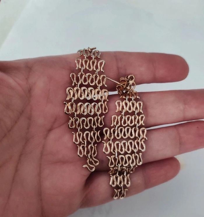 Boucles d'oreilles en forme de S - photo numéro 2