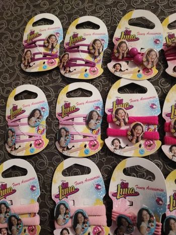 Lot de 24 pinces et élastiques a cheveux fille