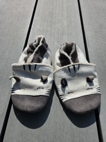 Chaussons fourrés cuir Bibalou