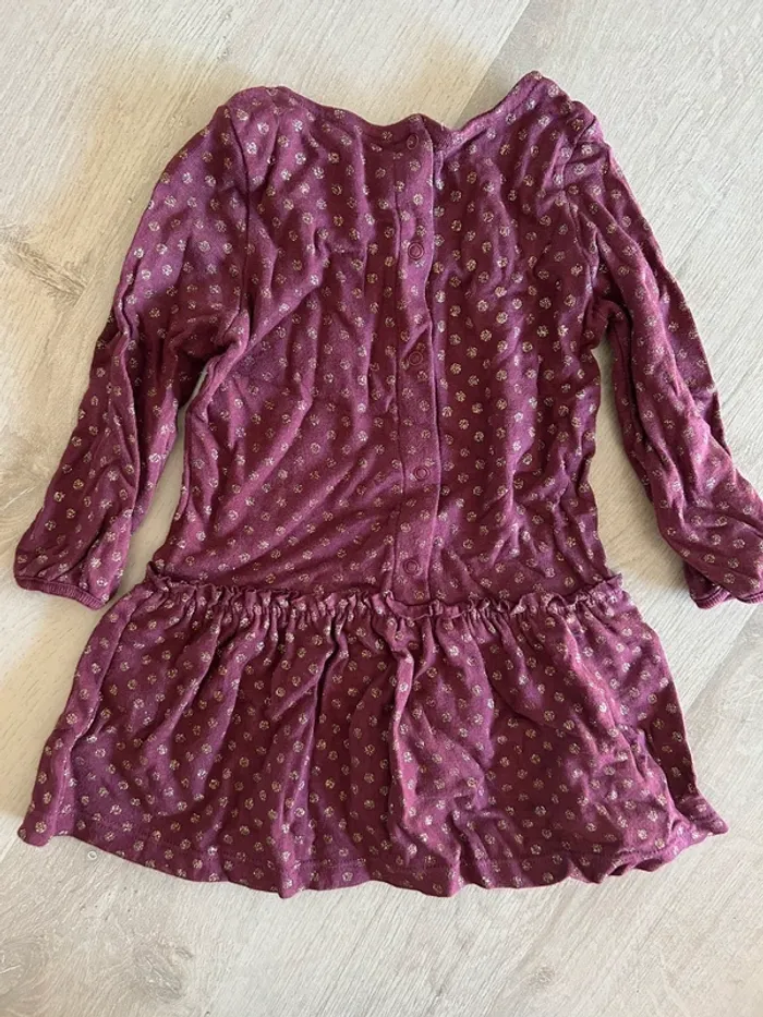 Robe bordeaux à poids doré Petit Bateau - photo numéro 3