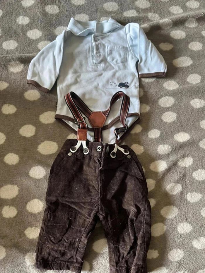 Lot vêtements 34 articles bébé taille 1 mois 53, 54 cm - photo numéro 4
