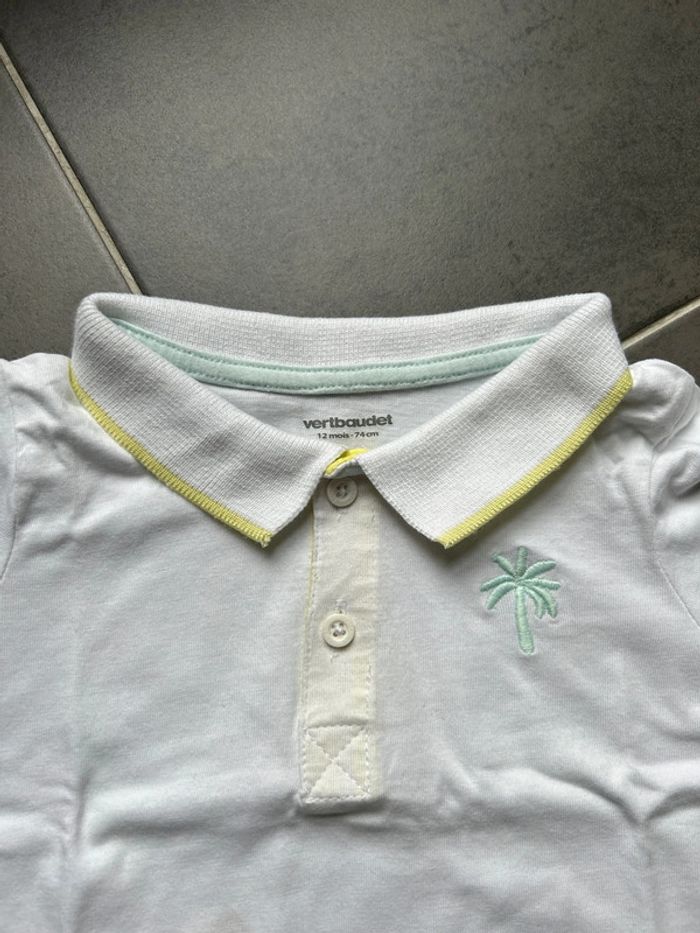 Ensemble 2 articles: t-shirt imitation polo et bermuda été Verbaudet bébé garçon - photo numéro 2