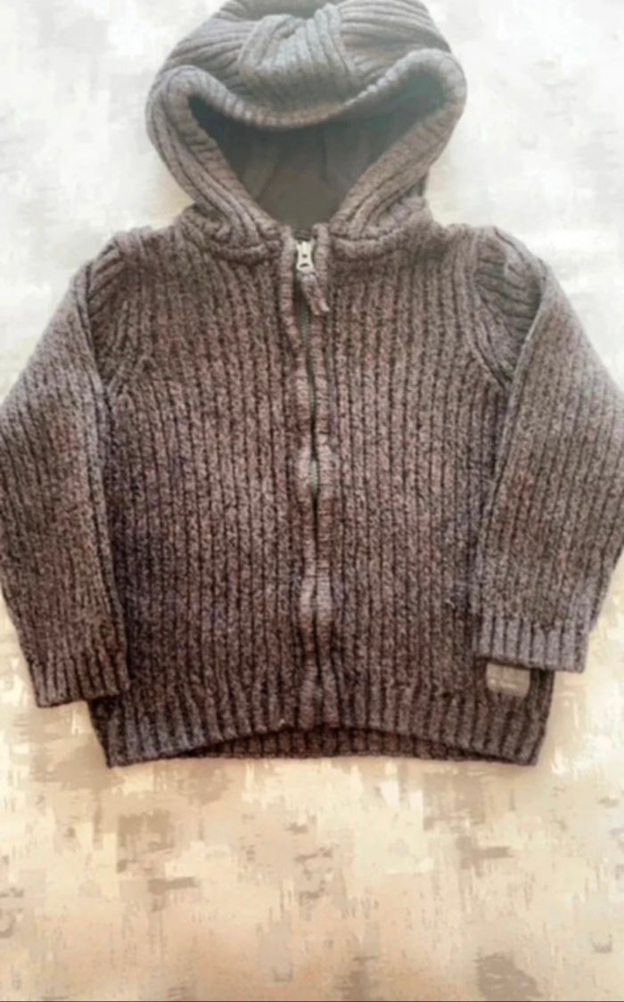 Gilet garçon Orchestra gris zippé 23 mois – 100 % coton – TBE