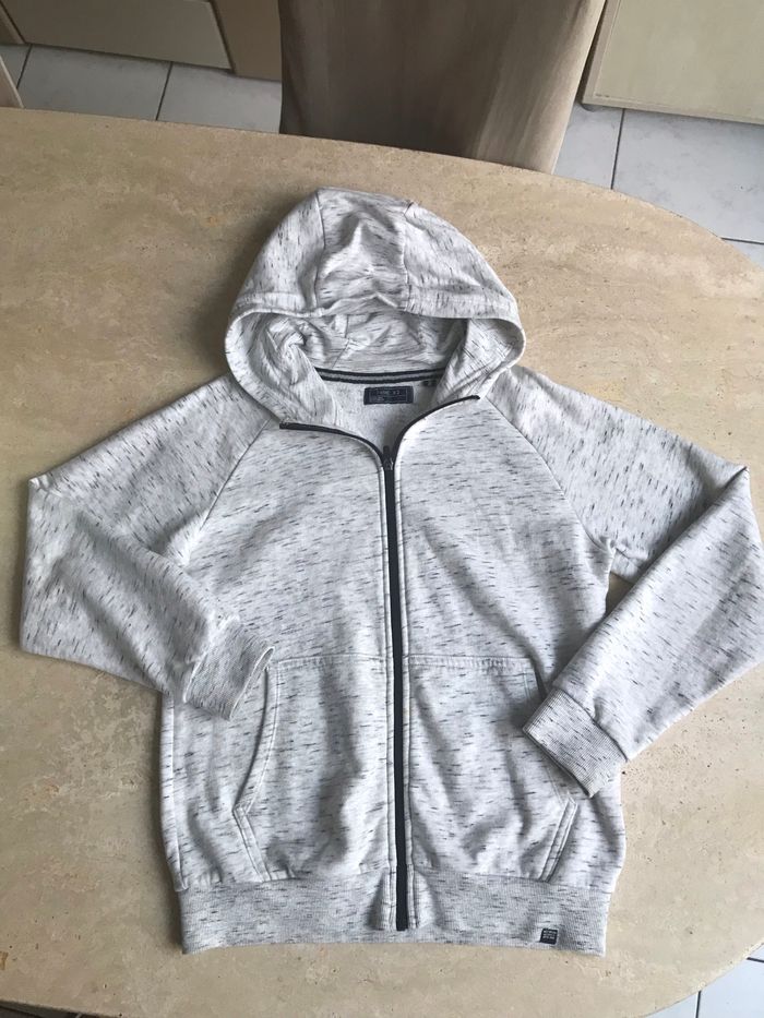 Sweat « Next » gris clair moucheté - Taille : 11 ans