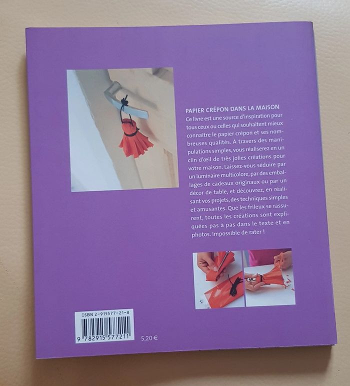 Lot 2 livres Loisirs créatifs Papier de soie et papier crépon - photo numéro 5