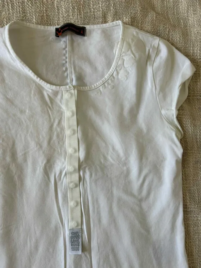 Tshirt blanc original Cop Copine – Taille 2 - photo numéro 2