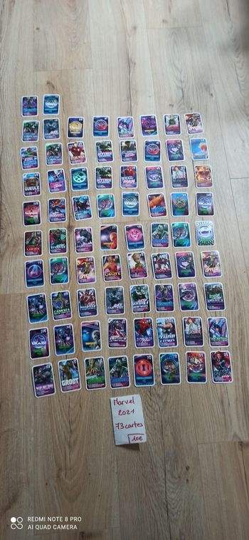 73 cartes marvel 2021