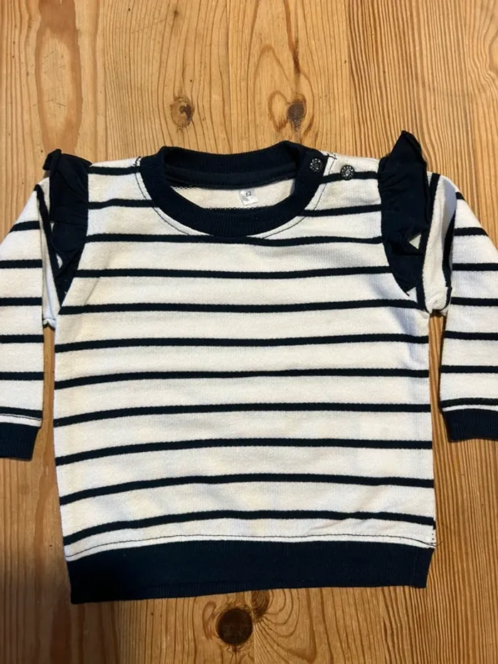 Magnifique pull marinière 62cm - photo numéro 2