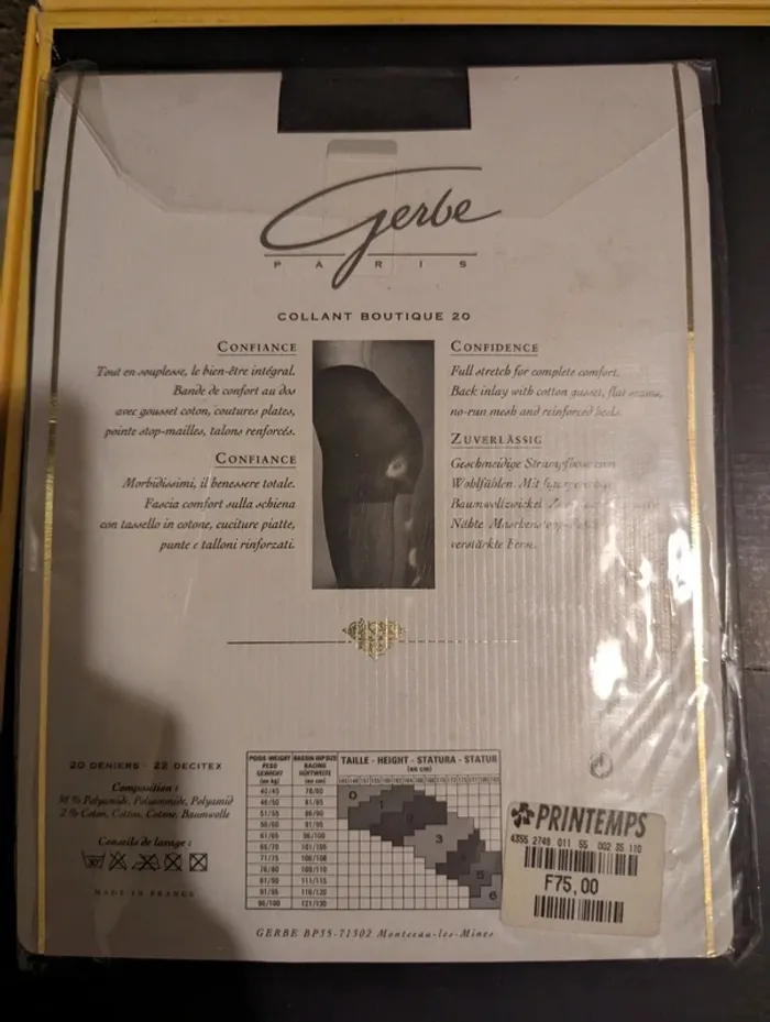Collants coloris Flandres jamais portés made in france - photo numéro 2