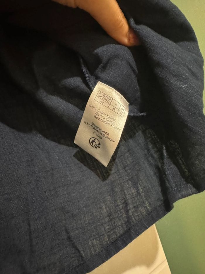 Blouse manche courtes bleu marine - photo numéro 2