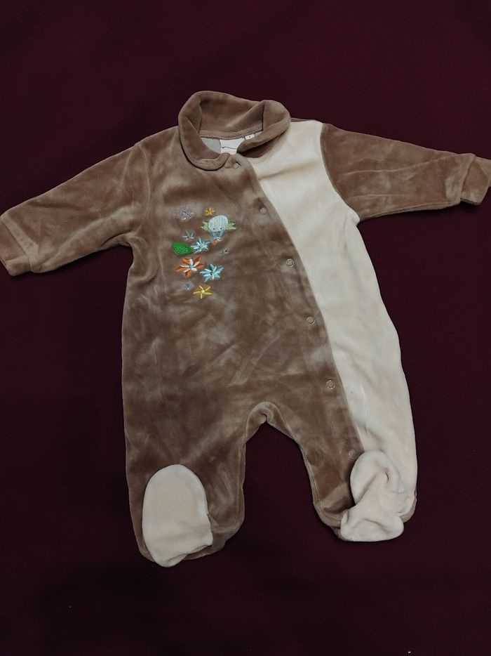 Pyjama 1 mois velours bébé