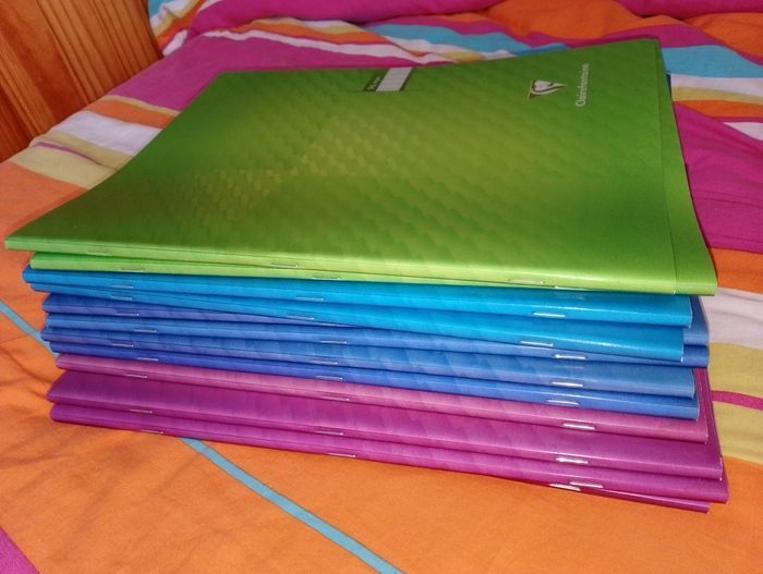 Lot de 12 cahiers 24x32 clairefontaine neuf - photo numéro 6