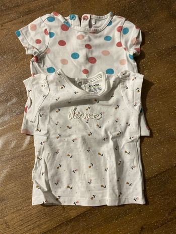 Lot de deux tee shirt manches courtes