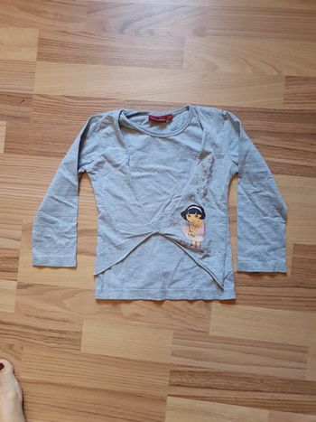 tee shirt dora 3 à 4 ans gris paillette