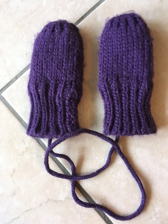 Moufles laine 3/6 mois - photo numéro 2